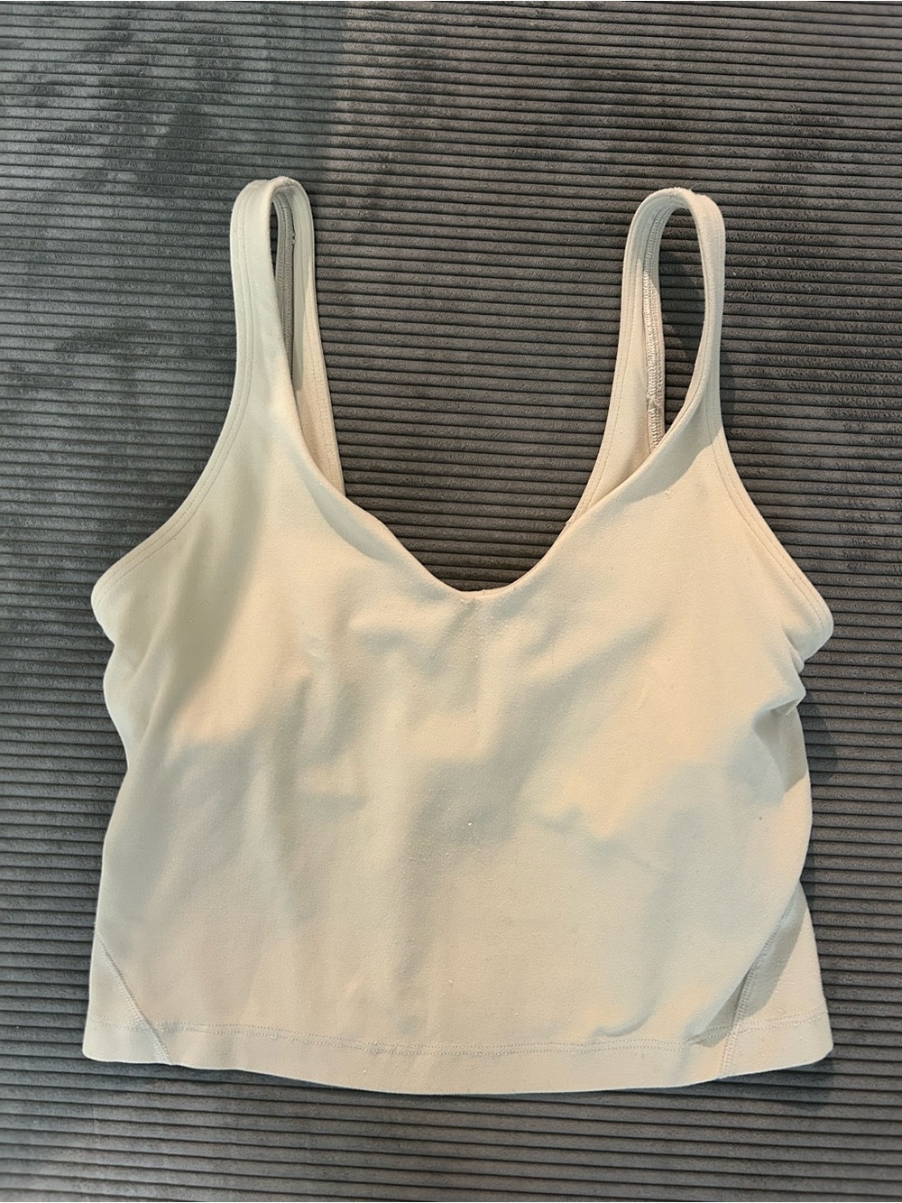 lululemon athletica Cream Scoop-Front Crop Sports Bra